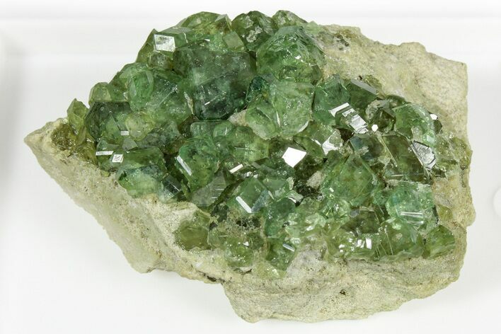 Gemmy Green Demantoid Garnet Cluster - Madagascar #352014